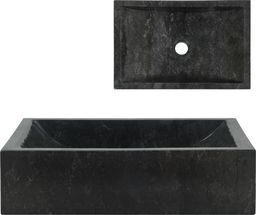 Umywalka vidaXL Umywalka, 45x30x12cm, marmurowa, czarna (142772)