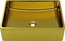 Umywalka vidaXL Umywalka, 41x30x12 cm, ceramiczna, złota