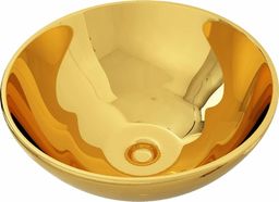 Umywalka vidaXL nablatowa 35.5cm złota