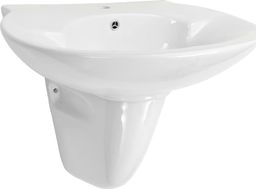 Umywalka vidaXL Umywalka ścienna ceramiczna biała 690x520x210mm