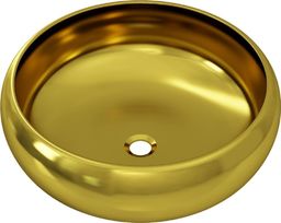 Umywalka vidaXL Umywalka, 40 x 15 cm, ceramiczna, złota