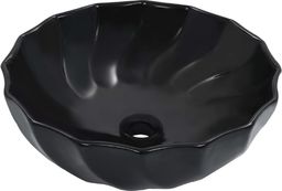 Umywalka vidaXL Umywalka, 46 x 17 cm, ceramiczna, czarna