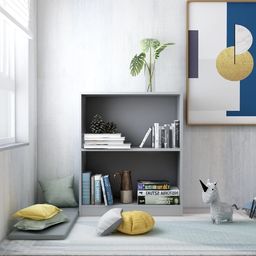 vidaXL Regał na książki, szary, 60 x 24 x 74,5 cm, płyta wiórowa
