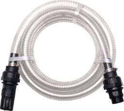 vidaXL Wąż ssący ze złączkami 4m 22mm biały