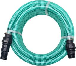 vidaXL Wąż ssący ze złączkami 10m 22mm zielony