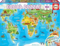  Educa Puzzle 150 elementów Globus zabytki