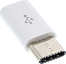 Adapter USB InLine microUSB - USB Biały  (33303I)