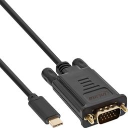 Kabel USB InLine USB-C - D-Sub (VGA) 1 m Czarny (64141)