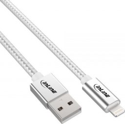 Kabel USB InLine USB-A - Lightning 2 m Srebrny (31422A)
