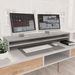 vidaXL Podstawka pod monitor, betonowy szary, 100x24x13 cm