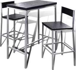  vidaXL Wysoki stolik kuchenny + krzesła