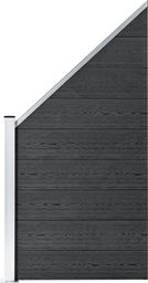  vidaXL Panel ogrodzeniowy WPC 90 x (100-180) cm, szary