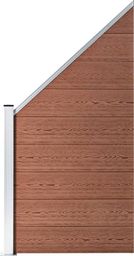  vidaXL Panel ogrodzeniowy WPC 90 x (100-180) cm, brązowy