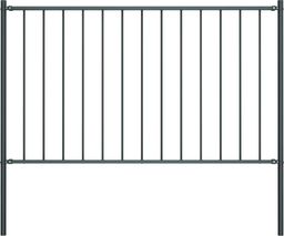 vidaXL Panel ogrodzeniowy ze słupkami, kryta proszkowo stal, 1,7x0,75m