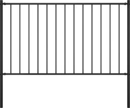vidaXL Panel ogrodzeniowy ze słupkami, kryta proszkowo stal, 1,7x1 m