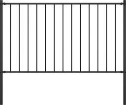 vidaXL Panel ogrodzeniowy ze słupkami, kryta proszkowo stal, 1,7x0,75m