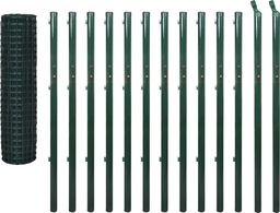  vidaXL Euro ogrodzenie, stalowe, 25 x 1,7 m, zielone