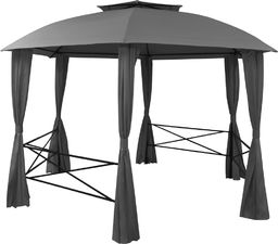  vidaXL Namiot ogrodowy z zasłonami, sześciokątny, 360x265 cm