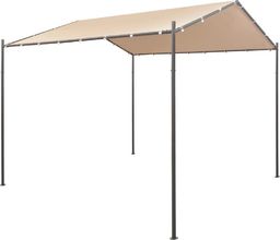 vidaXL Altana/namiot ogrodowy, 3x3 m, stal, beżowy