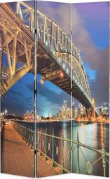 vidaXL Składany parawan, 120x170 cm, motyw Mostu Portowego w Sydney
