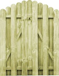  vidaXL Furtka z łukiem, impregnowane drewno sosnowe FSC, 100 x 125 cm