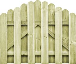  vidaXL Furtka z łukiem, impregnowane drewno sosnowe FSC, 100 x 75 cm