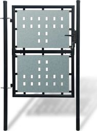  vidaXL Pojedyncza furtka ogrodzeniowa 100 x 225 cm, czarna