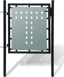  vidaXL Pojedyncza furtka ogrodzeniowa 100 x 150 cm, czarna