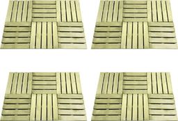  vidaXL Płytki tarasowe, 24 szt., 50 x 50 cm, drewno FSC, zielone