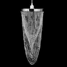 Lampa wisząca vidaXL Kryształowa lampa wisząca z abażurem, 22 x 58 cm