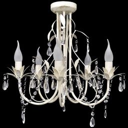Lampa wisząca vidaXL Żyrandol, elegancki, biały fantazyjny kształt, 5 żarówek