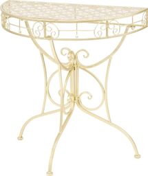  vidaXL Półokrągły stolik vintage, metalowy, 72 x 36 x 74 cm, złoty