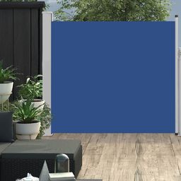  vidaXL Wysuwana markiza boczna na taras, 170 x 300 cm, niebieska