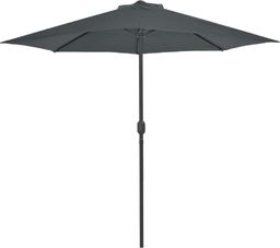  vidaXL Półparasol balkonowy na słupku z aluminium, 270x135 cm, antracyt