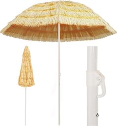  vidaXL Parasol plażowy w stylu hawajskim naturalny 240cm