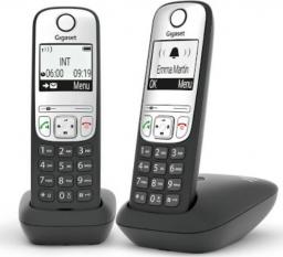 Telefon stacjonarny Gigaset A690 Duo Czarno-srebrny 
