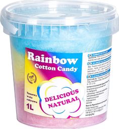  GSG Kolorowa tęczowa wata cukrowa Rainbow Cotton Candy 1L