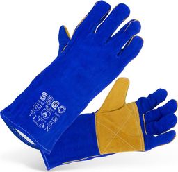  Stamos Rękawice spawalnicze ochronne robocze ze skóry bydlęcej niebieskie