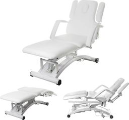 Physa Łóżko stół rehabilitacyjny do masażu sterowany pilotem DIVINE Białe Łóżko do masażu stół sterowany elektrycznie DIVINE BIAŁE