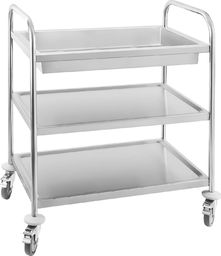 Royal Catering Wózek kelnerski 3-półkowy ze stali nierdzewnej do 225kg RCGW 1 (10010354)