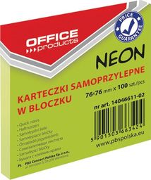  Office Products NOTES SAMOPRZYLEPNY OFFICE PRODUCTS 76X76MM NEON ZIELONY