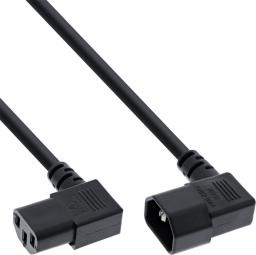 Kabel zasilający InLine InLine Przedłużacz od zasilania monitora - C13 - C14 - czarny - 0.5m - kątowy