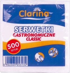  Clarina Serwetka Jednorazowa Białe A500 15x15cm