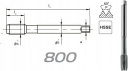  Fanar GWINTOWNIK M18 DIN-376B (6H) HSSE 800