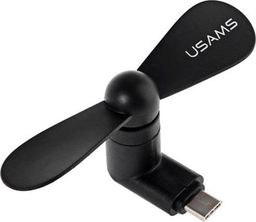 Wentylator USB Usams USAMS Wiatraczek USB-C czarny/black TCMF01 (US-ZB010)