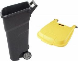 Vileda Kosz Na Śmieci Atlas 100l 137696 + Pokrywa Żółta 137700 Vileda Professional