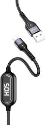 Kabel USB Usams USB-A - Lightning 1.2 m Czarny (63800-uniw)