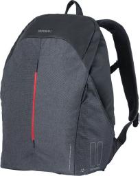 Basil Plecak B-safe backpack Nordlicht 18L, mocowanie na haki Hook-On System, grafitowa czerń + Oświetlenie