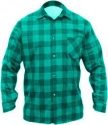  Dedra koszula flanelowa zielona, rozmiar L, 100% bawełna (BH51F4-L)