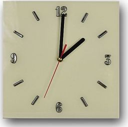  Profeos Szklany zegar ścienny Liptos 8R - 5 kolorów Biały